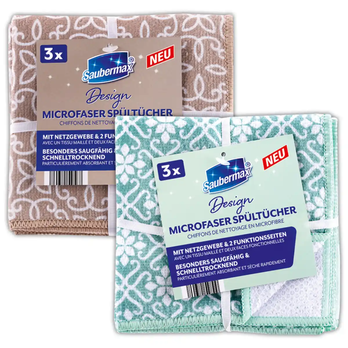 Bild 1 von Saubermax Design Microfaser Spültücher