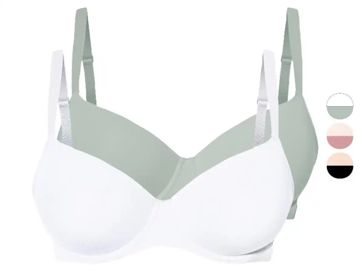 Bild 1 von esmara® Damen Bügel-BHs, 2 Stück, mit gepaddeten Cups