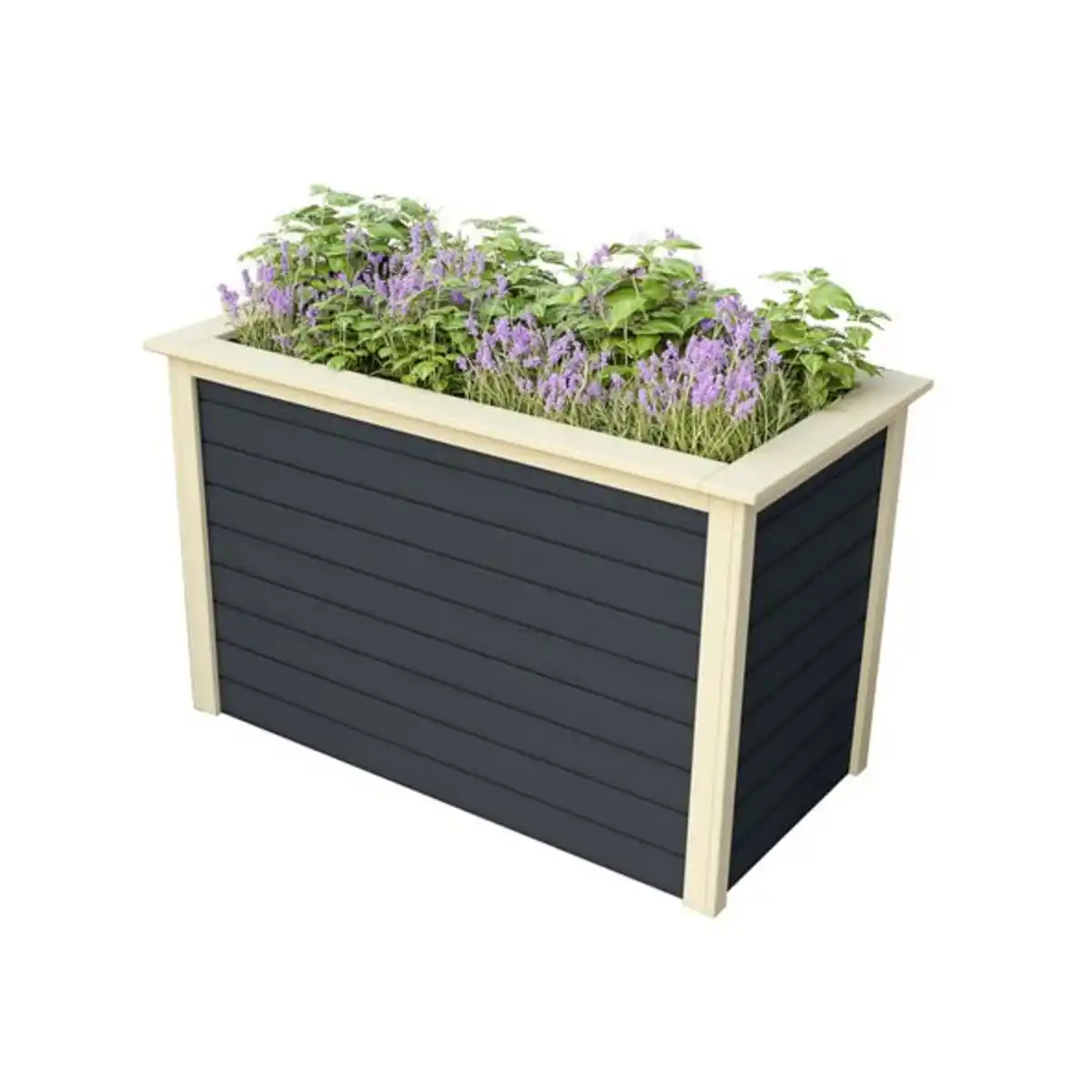 Bild 1 von Hochbeet aus Fichtenholz, anthrazit, 0,69 x 1,33 x 0,82 m