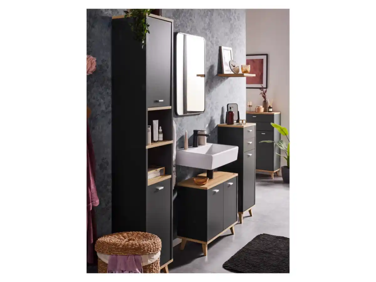 Bild 2 von LIVARNO home Bad-Seitenschrank »Corfu«, mit 2 Schubkästen und einer Tür