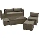 Bild 4 von Gartenmöbelset, 6 Sitzplätze, Kunststoff/Stahl