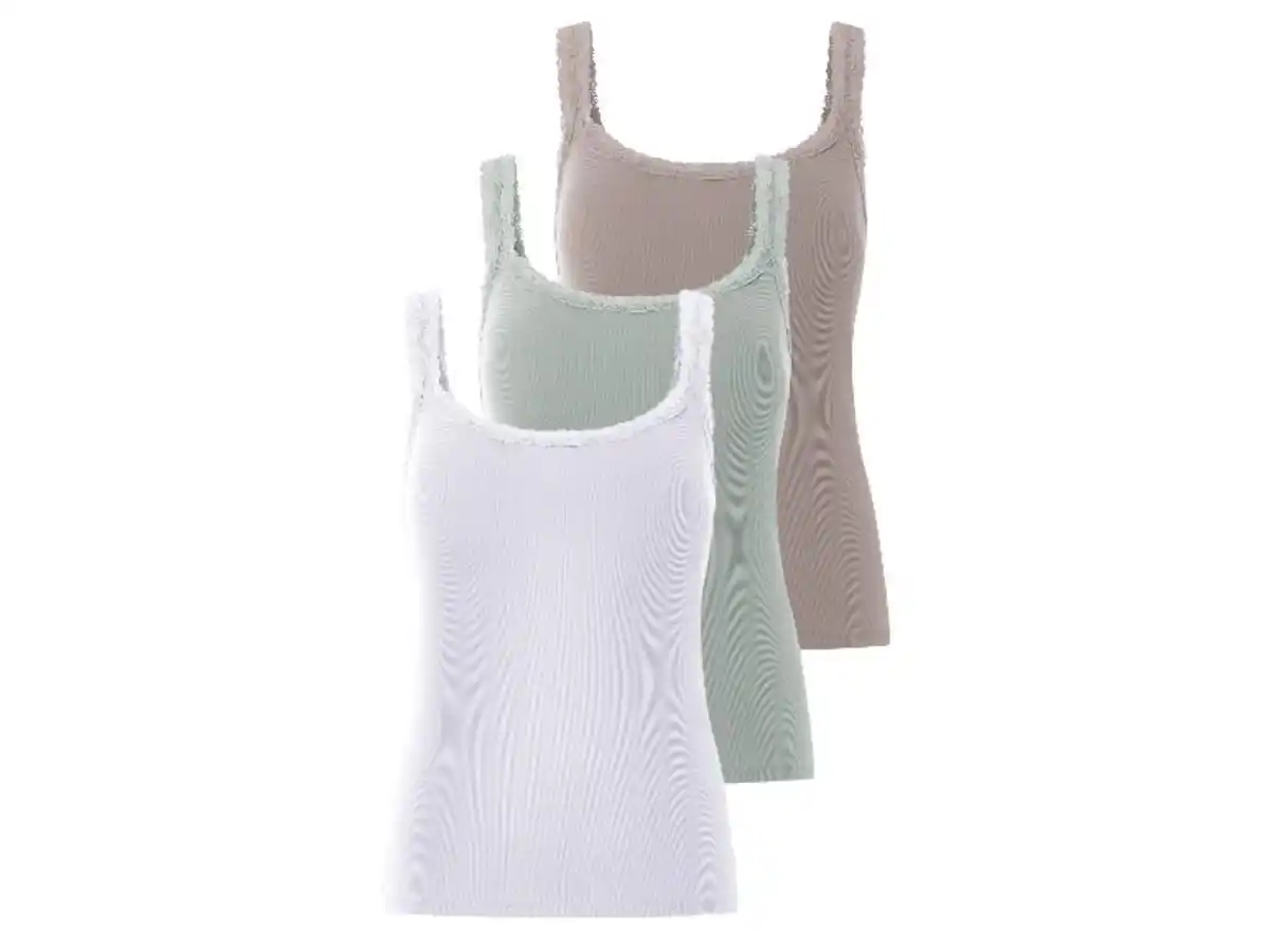 Bild 2 von esmara® Damen Tops, 3 Stück, in modischer Ripp-Qualität