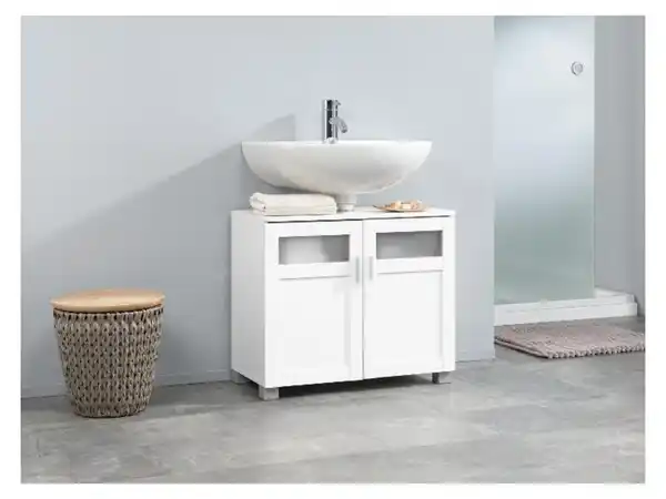 Bild 2 von LIVARNO home Waschbeckenunterschrank »Basel«, mit Siphonausschnitt