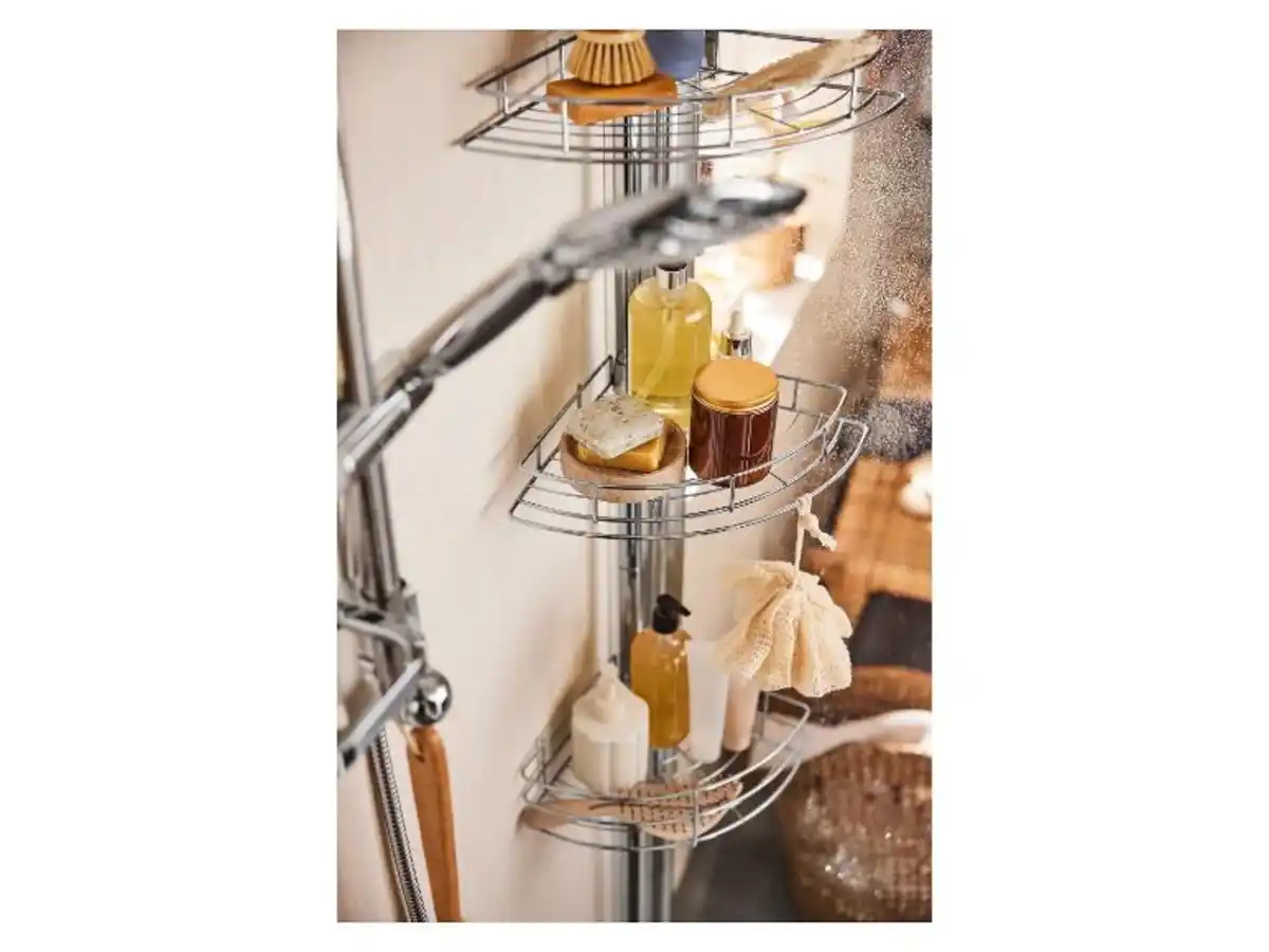 Bild 2 von LIVARNO home Teleskop-Duscheckregal mit 3 Ablagekörben