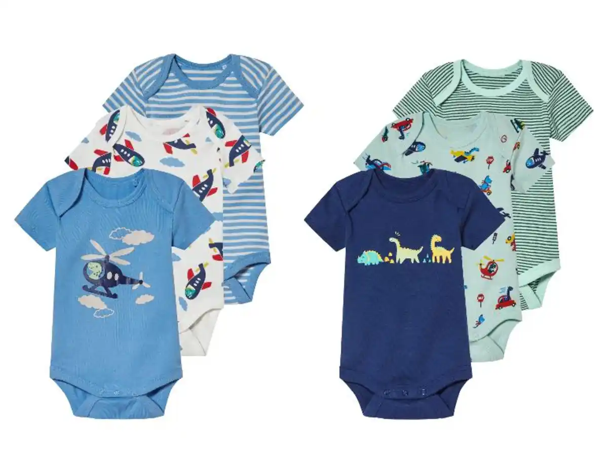 Bild 1 von lupilu® Baby Bodies, 3 Stück, aus reiner Bio-Baumwolle