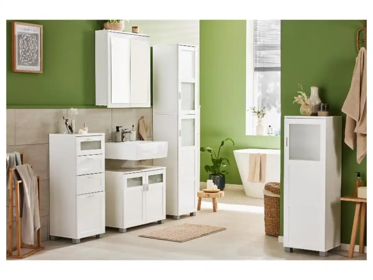 Bild 3 von LIVARNO home Waschbeckenunterschrank »Basel«, mit Siphonausschnitt