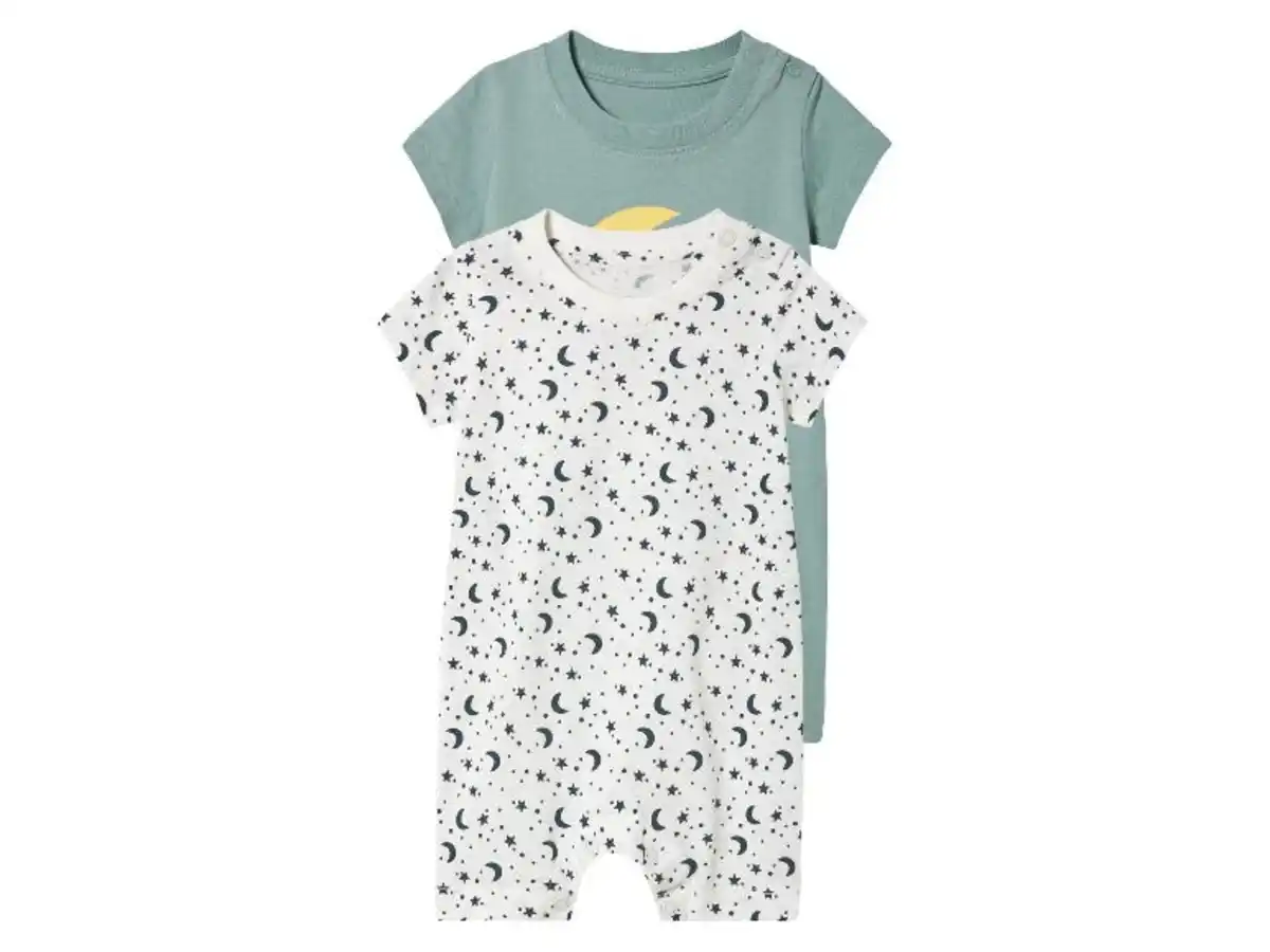 Bild 2 von lupilu® Baby Schlafoveralls, 2 Stück