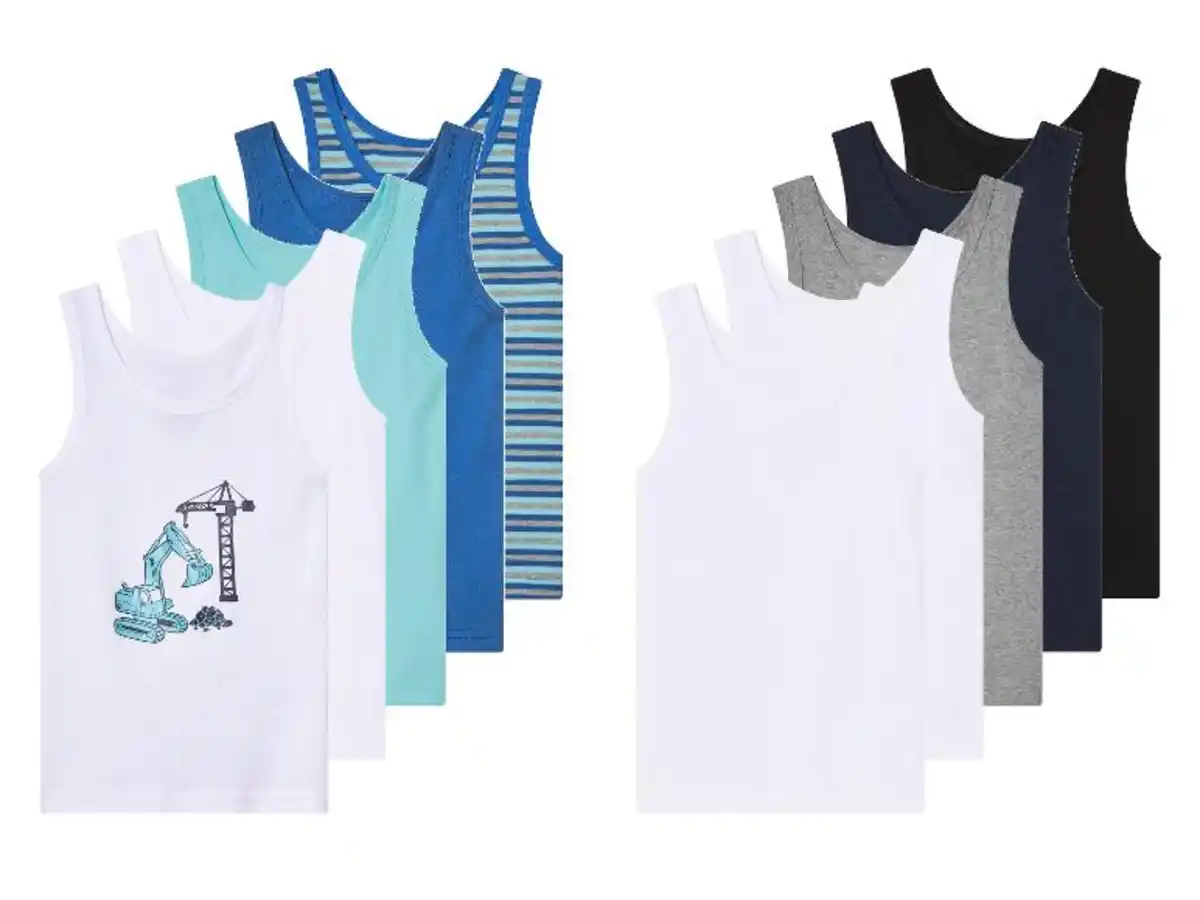 Bild 1 von lupilu® Kinder Unterhemden, 5 Stück, aus reiner Bio-Baumwolle