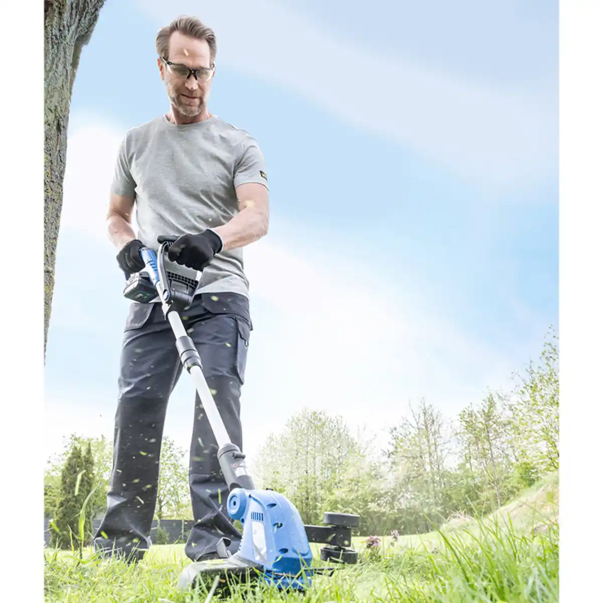 Bild 1 von Scheppach Germany Akku-Rasentrimmer-Set 2in1 inklusive 2 Akkus