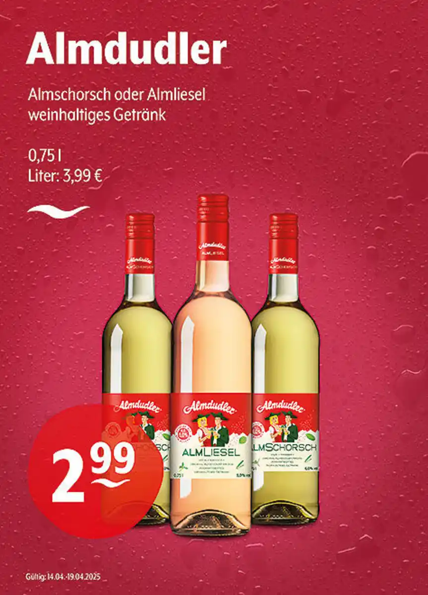 Bild 1 von Almdudler Almschorsch oder Almliesel weinhaltiges Getränk