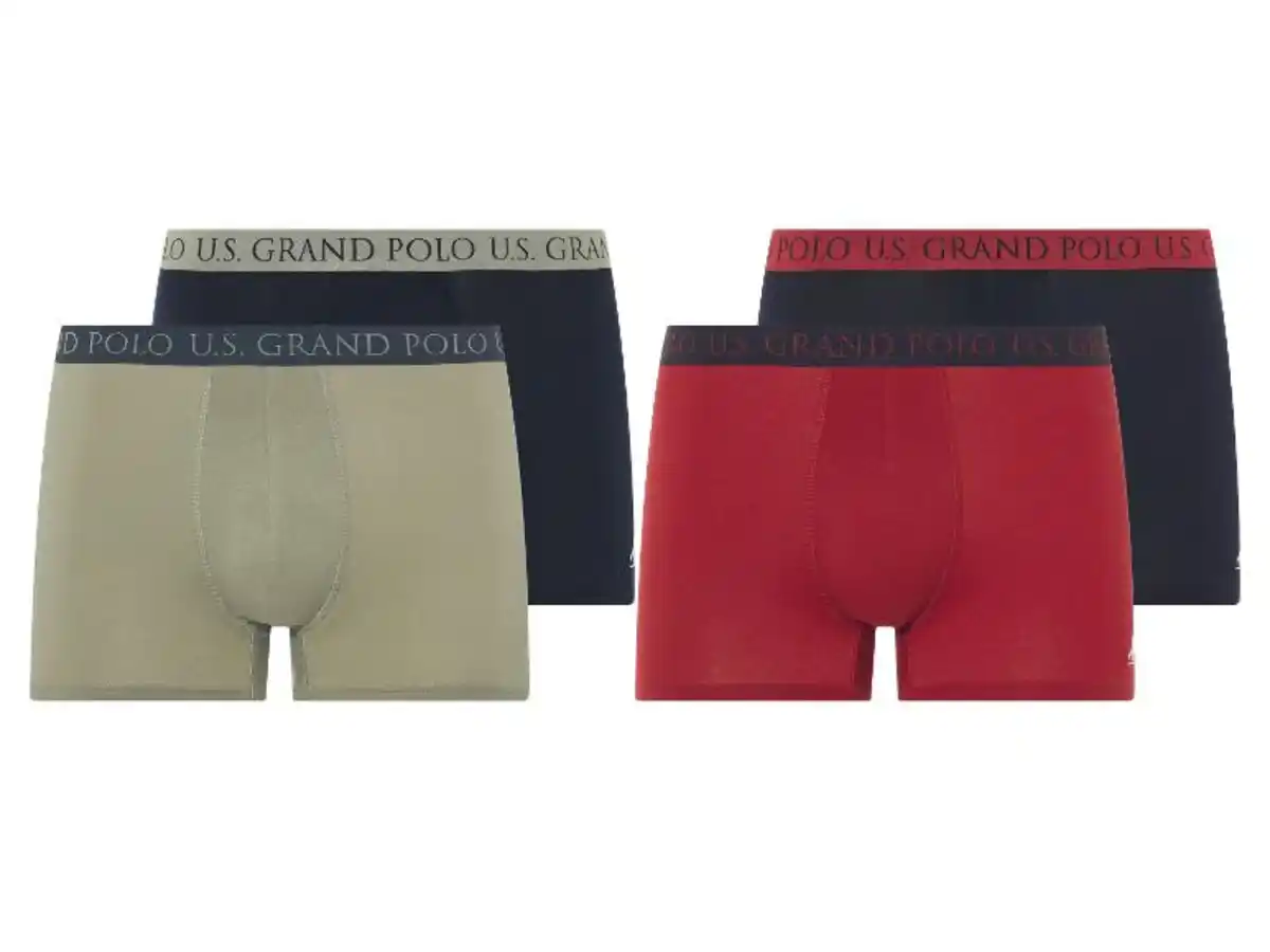 Bild 1 von LIVERGY® x Grand Polo Herren Boxer, 2 Stück, mit hohem Baumwollanteil