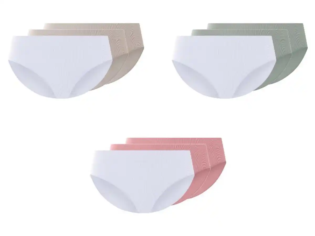 Bild 1 von esmara® Damen Slips, 3 Stück, in modischer Ripp-Qualität