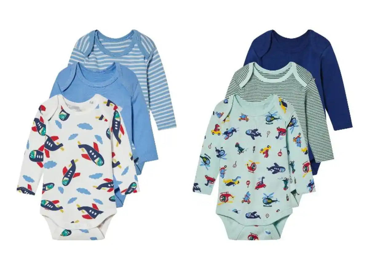 Bild 1 von lupilu® Baby Bodies, 3 Stück, aus reiner Bio-Baumwolle