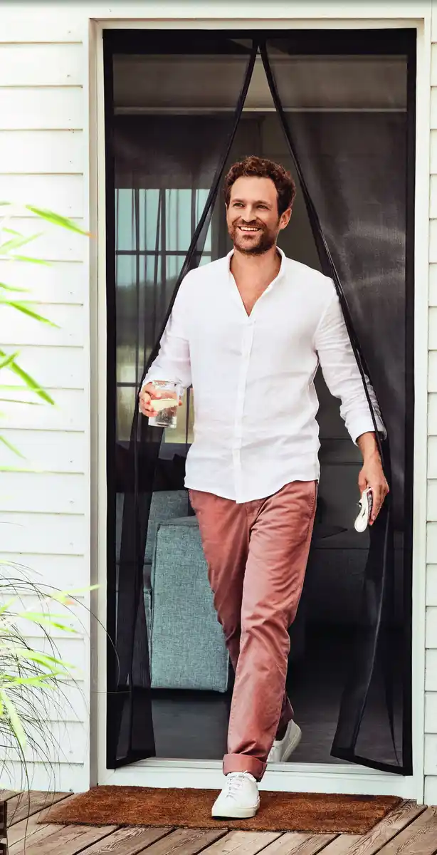 Bild 1 von tesa Fliegengitter Magnetvorhang 90 x 200 cm anthrazit