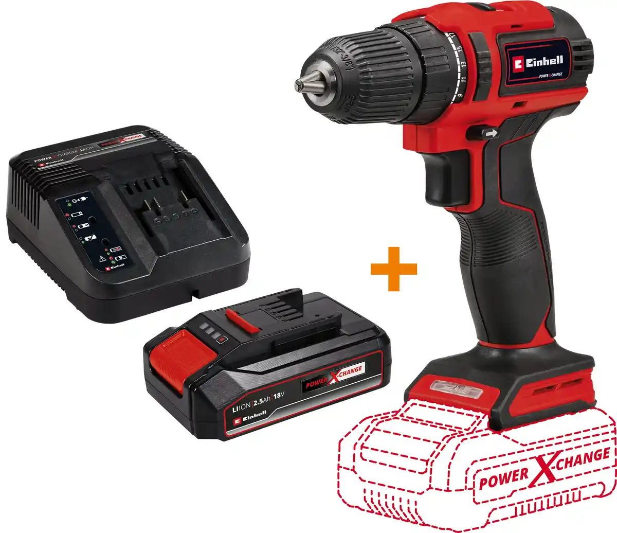 Bild 1 von Einhell Akku-Bohrschrauber TE-CD 18/40 Li BL 18 V inkl. Akku & Ladegerät