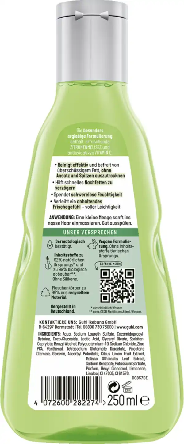 Bild 2 von Guhl Frische & Leichtigkeit Anti-Fett Shampoo, 250 ml