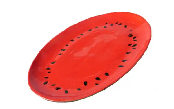 Bild 2 von Servierplatte Melone, rot/grün