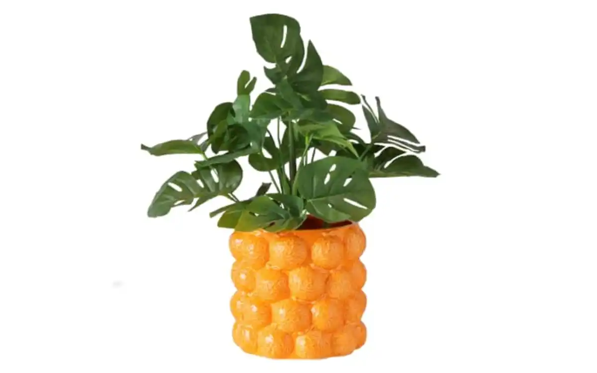 Bild 1 von Übertopf Orange, orange/grün, 15 cm