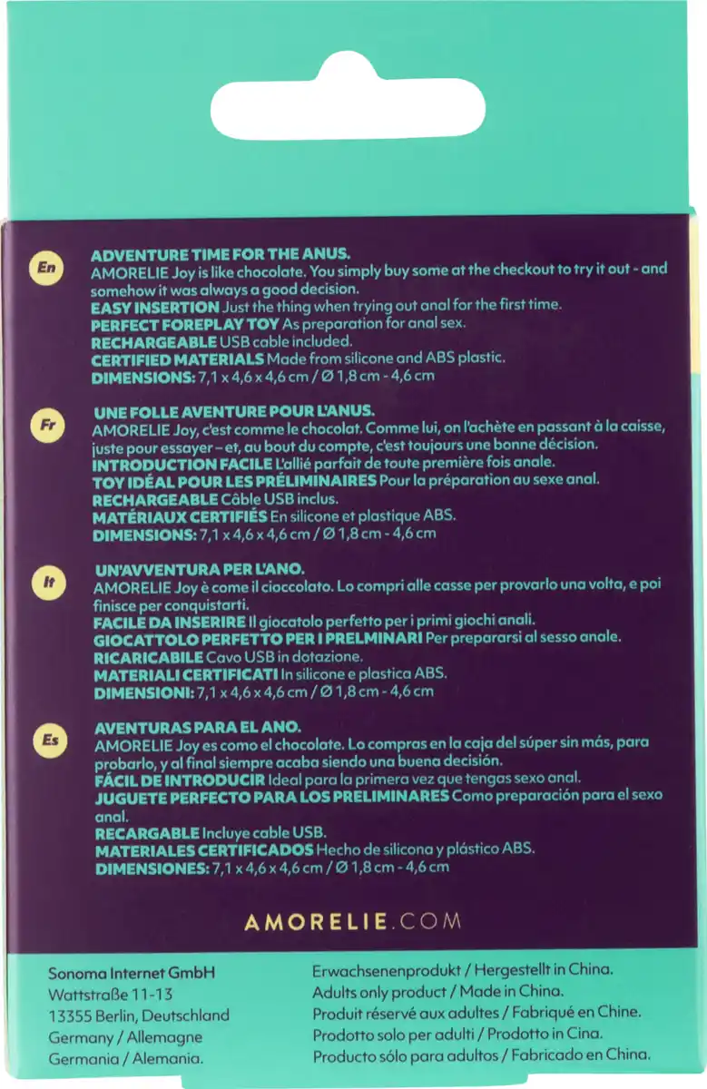 Bild 4 von AMORELIE Joy Analplug mit Vibration Fly blau