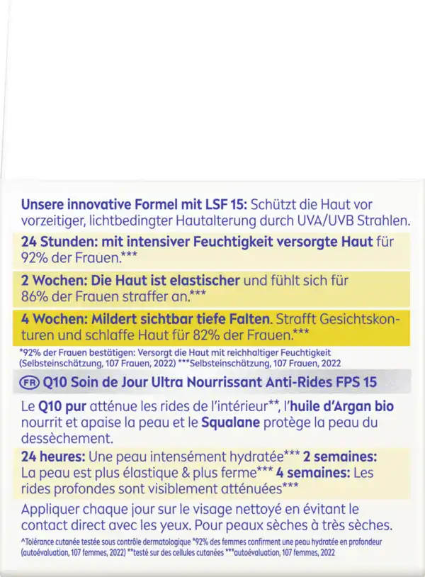Bild 2 von NIVEA Q10 Anti-Falten Extra-Reichhaltige Tagespflege Trockene Haut LSF 15, 50 ml