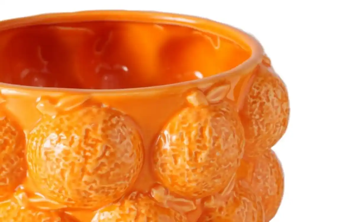 Bild 2 von Übertopf Orange, orange/grün, 15 cm