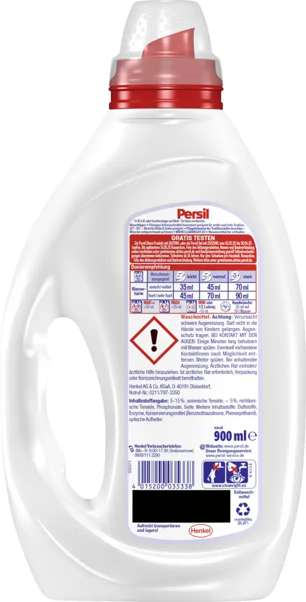 Bild 2 von Persil Gel Sensitive Vollwaschmittel 20WL, 20 WL