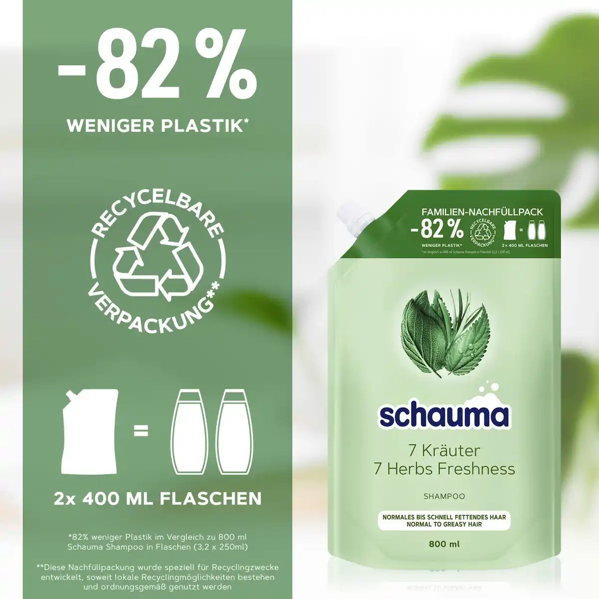 Bild 4 von Schauma Shampoo 7 Kräuter Nachfüllpack, 800 ml