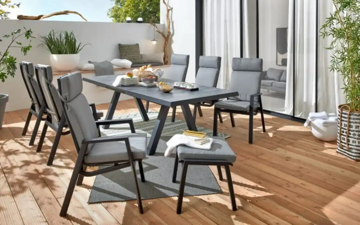 Bild 1 von Mondo - Ausziehtisch Acarna, Keramik grau, inkl. Ausziehfunktion