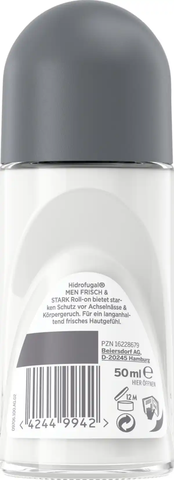 Bild 2 von Hidrofugal MEN Frisch Stark Anti-Transpirant Roll On, 50 ml