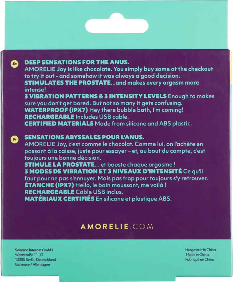 Bild 2 von AMORELIE Joy Prostata Stimulator mit Vibration Melt lila