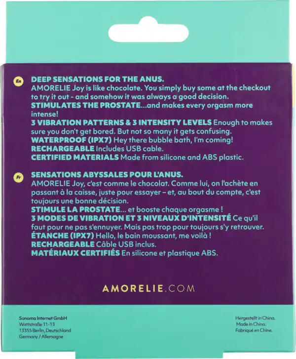 Bild 2 von AMORELIE Joy Prostata Stimulator mit Vibration Melt lila