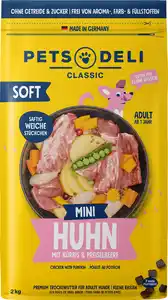 Pets Deli Trockenfutter MINI Soft Huhn mit Kürbis & Preiselbeere, 2 kg