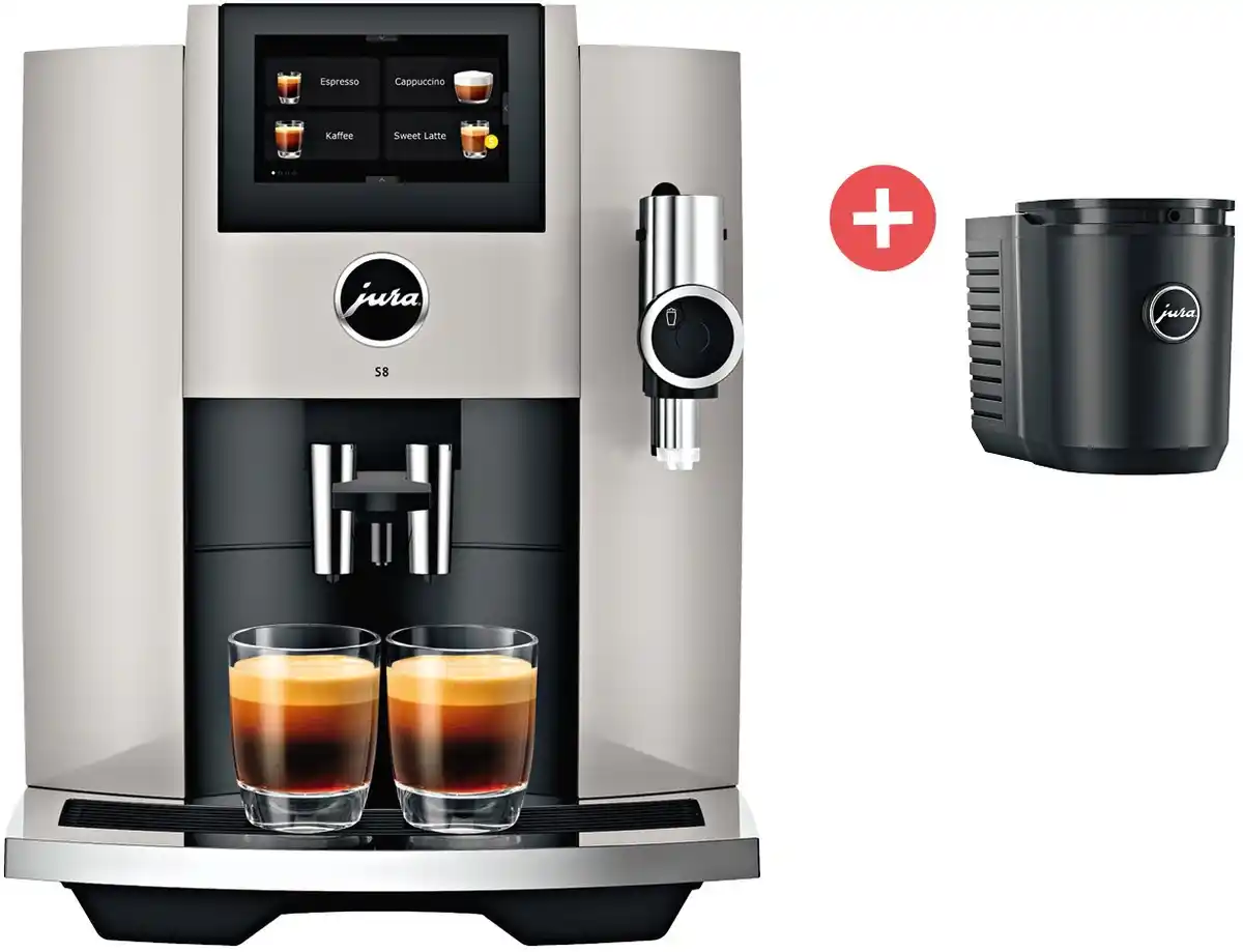 Bild 1 von S8 Platin (EB) Kaffeevollautomat  + Dein Geschenk: JURA Cool Control Milchbehälter (0,6 l)