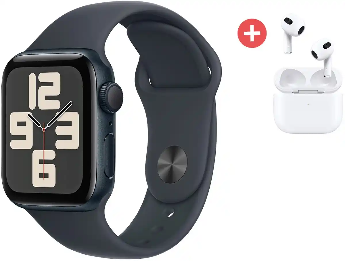 Bild 1 von Apple Watch SE (40mm) GPS (mittern.) + Dein Geschenk: Apple AirPods 3. Gen. mit MagSafe