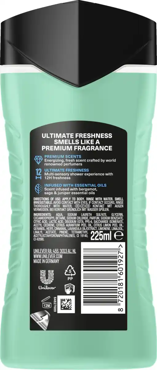 Bild 2 von AXE Duschgel Fine Fragrance Aqua Bergamot, 225 ml