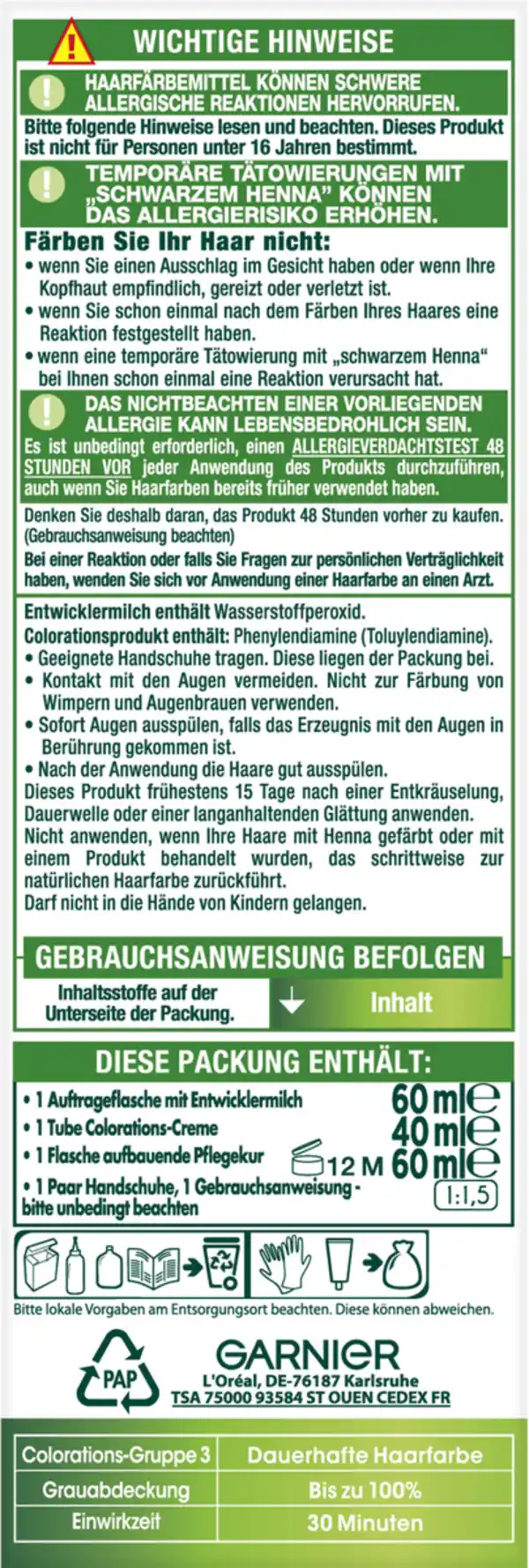 Bild 2 von Garnier Nutrisse Ultra Crème Dauerhafte Pflege-Haarfarbe 9.12 Sehr Helles Perlblond