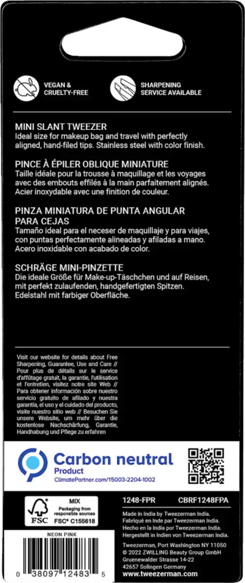Bild 2 von Tweezerman Mini Slant Tweezer - Schräge Mini Pinzette, Neon Pink