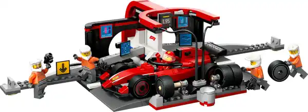 Bild 2 von LEGO CITY 60443 F1® Boxenstopp mit Boxencrew und Ferrari Flitzer