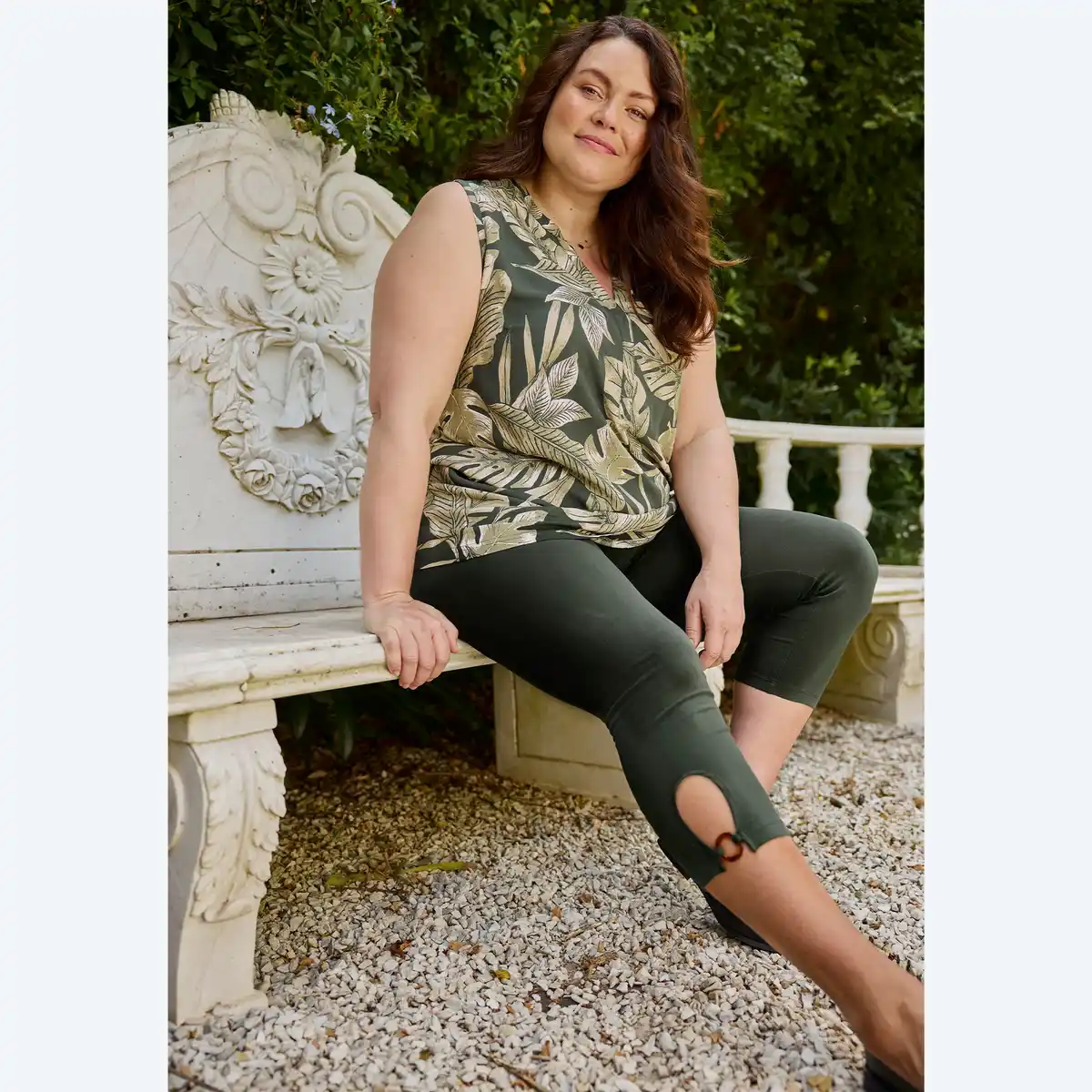 Bild 1 von Damen-Leggings mit Metallring, große Größen