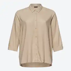 Damen-Bluse mit Leinen, große Größen