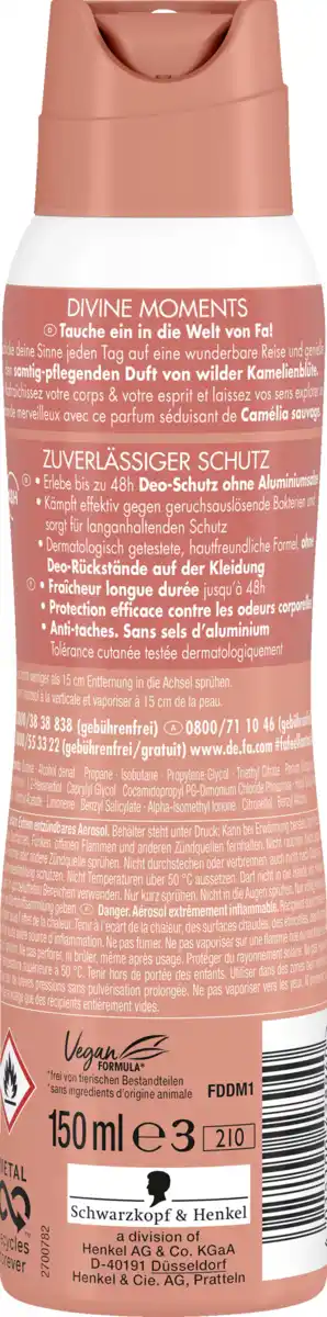 Bild 2 von Fa Deospray Divine Moments, 150 ml
