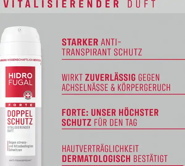 Bild 2 von Hidrofugal FORTE Doppel Schutz Anti-Transpirant Spray, 150 ml