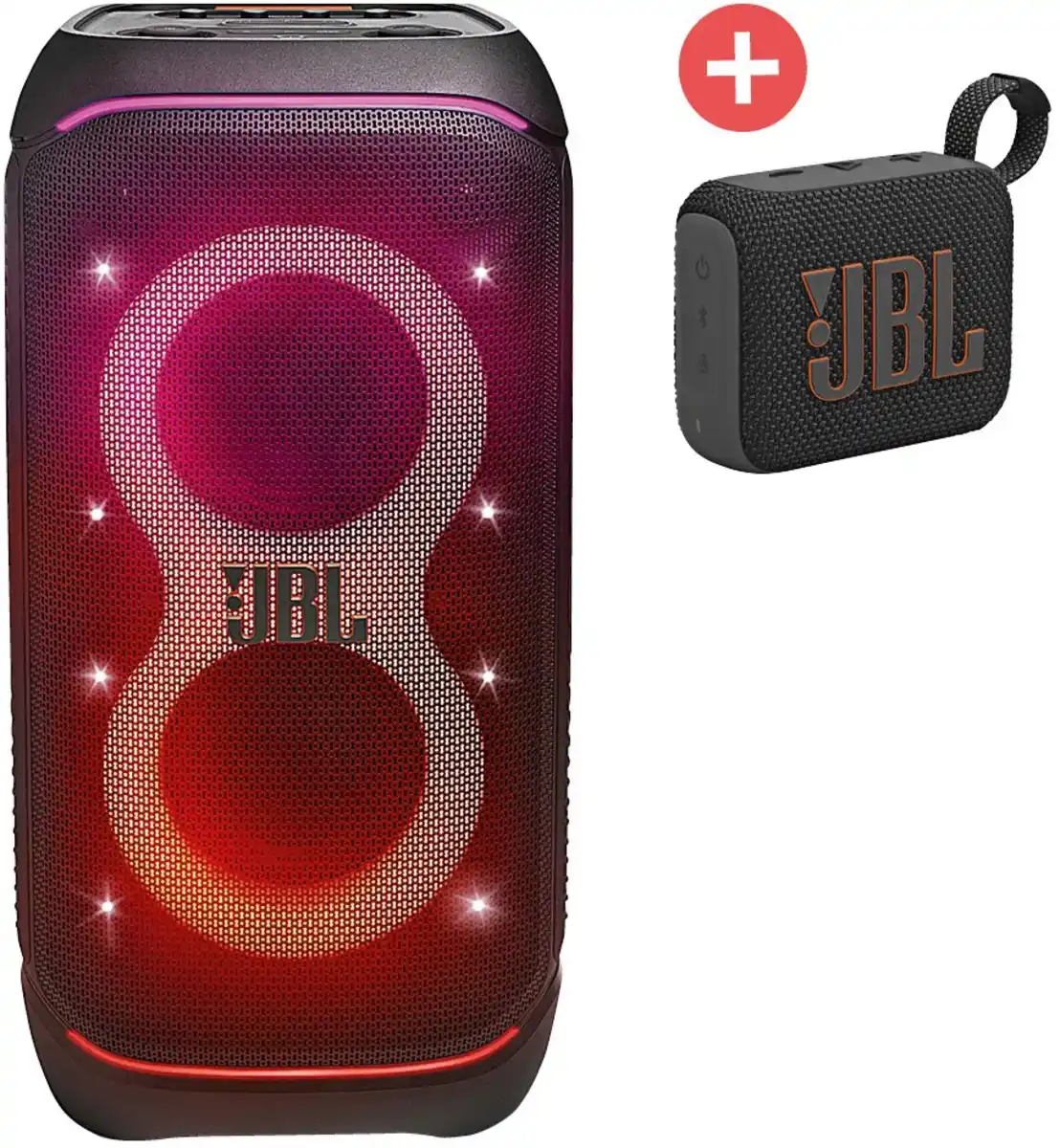 Bild 1 von Partybox Stage 320 Party-Lautsprecher + Dein Geschenk: JBL Go-4 Bluetooth-Lautsprecher