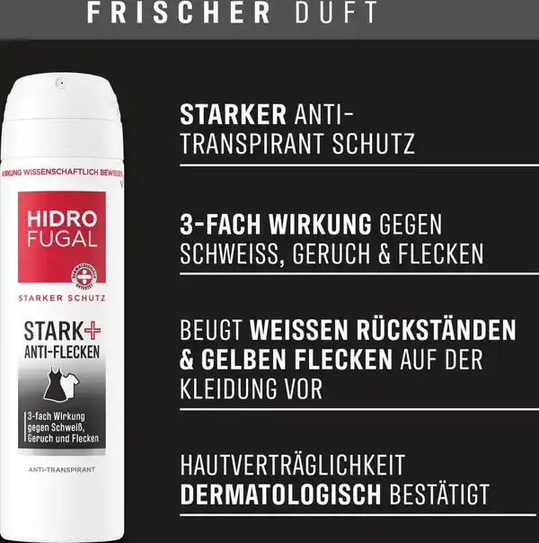 Bild 3 von Hidrofugal Stark Anti-Flecken Anti-Transpirant Spray, 150 ml