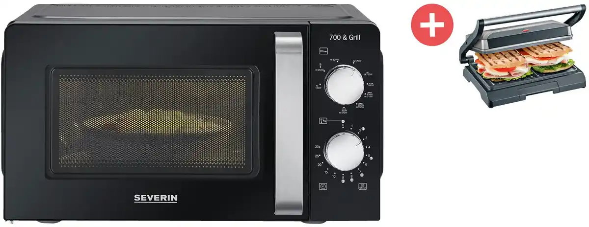 Bild 1 von MW 7781 2-in-1 Mikrowelle + Dein Geschenk: SEVERIN KG 2394 Kontaktgrill