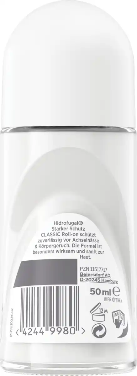 Bild 2 von Hidrofugal Classic Anti-Transpirant Roll On, 50 ml