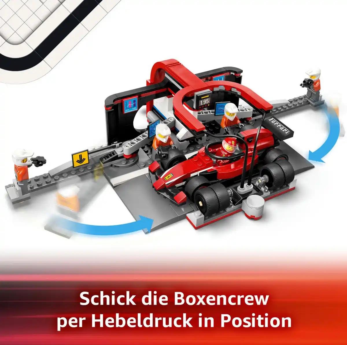 Bild 4 von LEGO CITY 60443 F1® Boxenstopp mit Boxencrew und Ferrari Flitzer