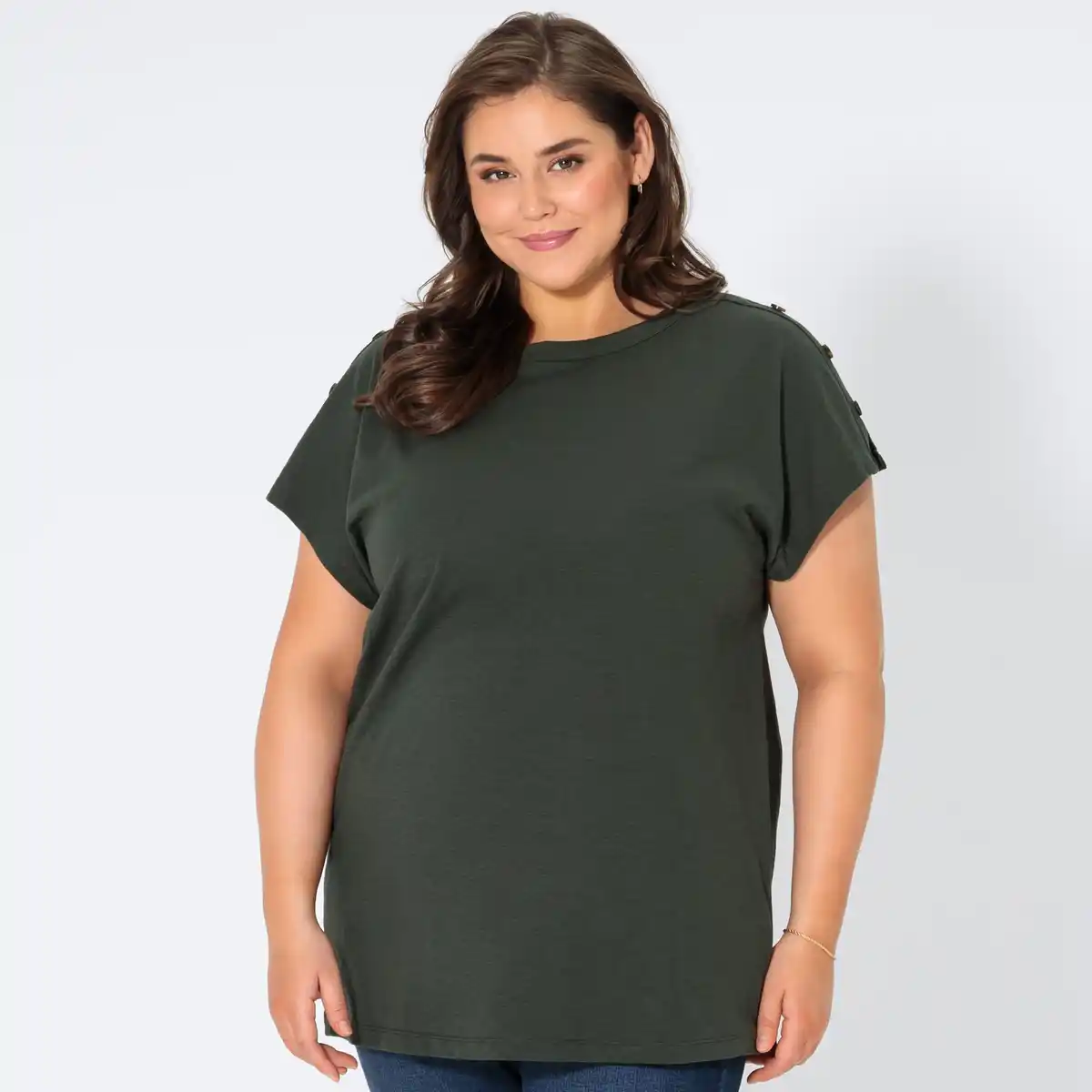 Bild 1 von Damen-T-Shirt mit Boot-Ausschnitt, große Größen