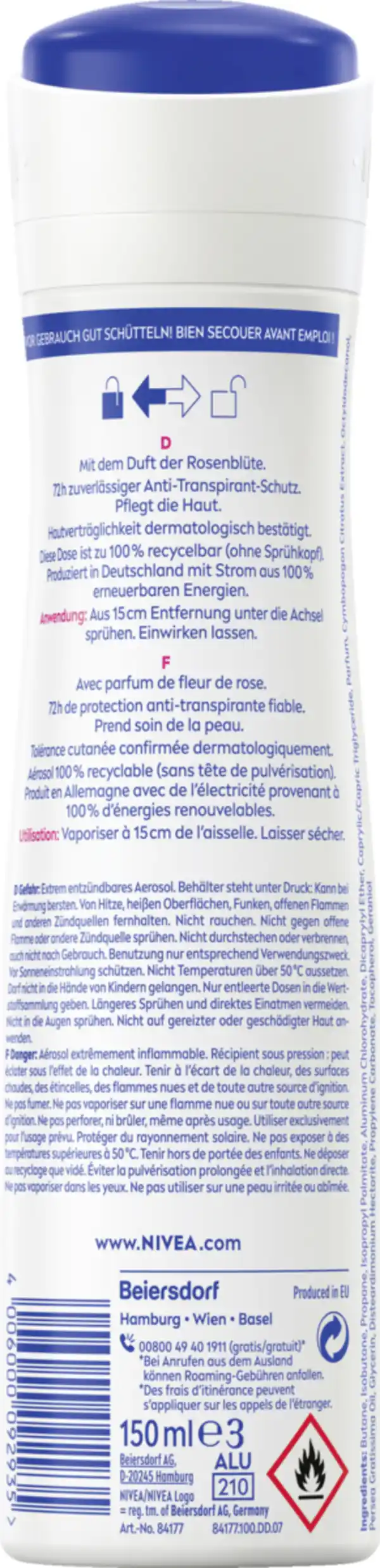 Bild 2 von NIVEA Rosenblüte Anti-Transpirant Spray, 150 ml