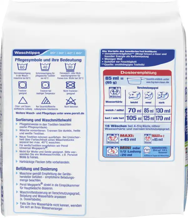 Bild 2 von Persil Colorwaschmittel Megaperls 16 WL